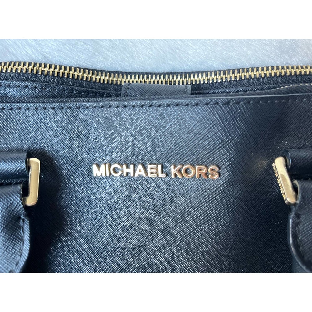 Authentic Michael Kors Savannah Leather handbag black - Picture 3 of 8